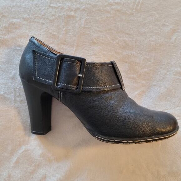 Euro Soft by Sofft Black Leather Booties - Size 10 - Picture 2 of 10